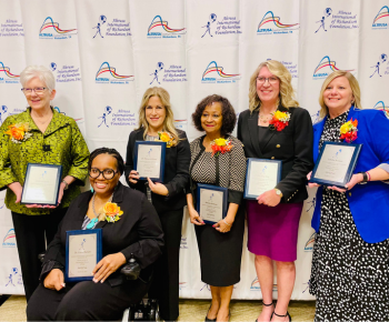  Dr. williams with other award recipients from the Educational Leadership category